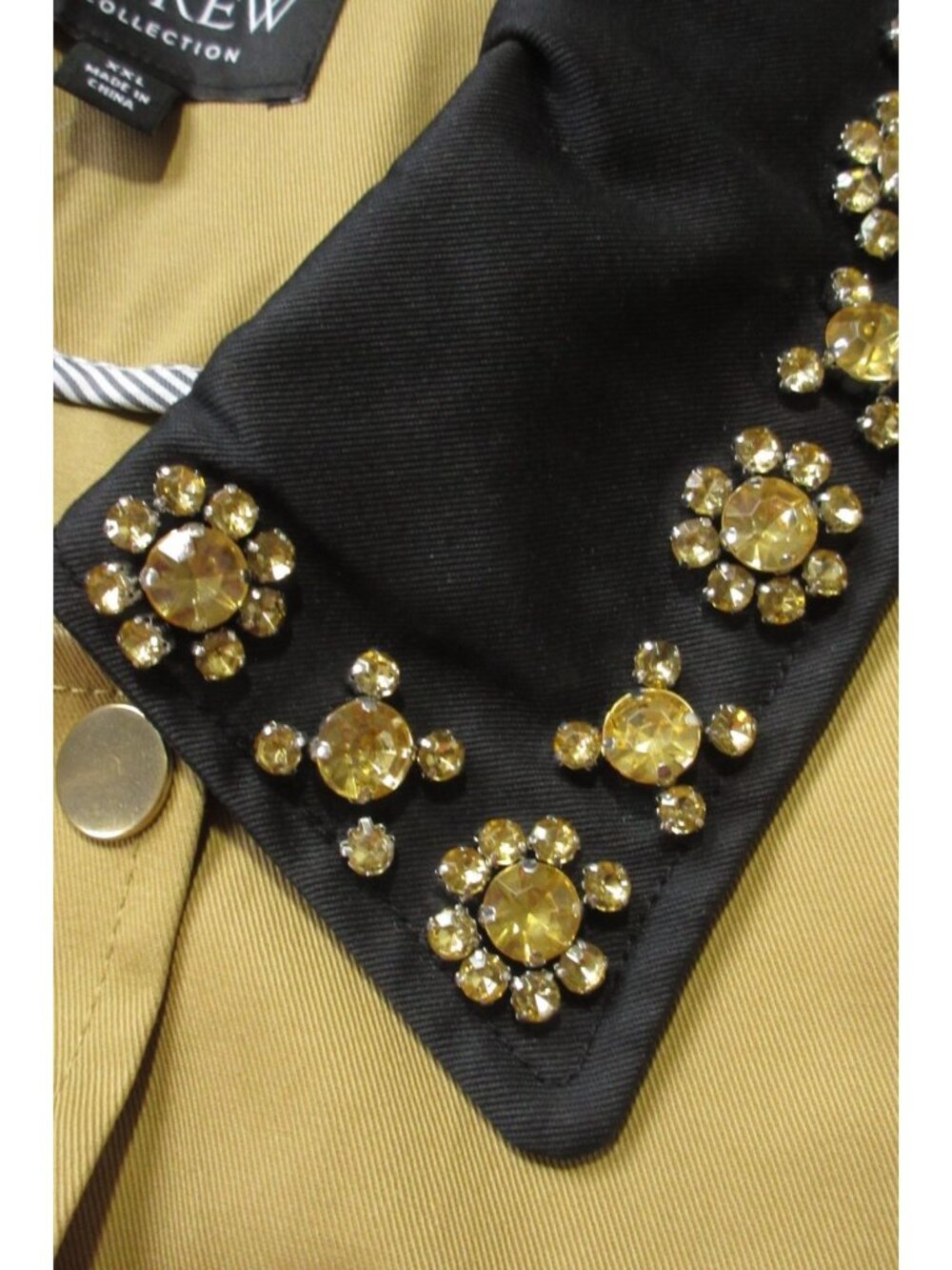 NWT J.Crew Collection Barn Jacket in Honey Brown with Embellished Collar XXL - Picture 7 of 10